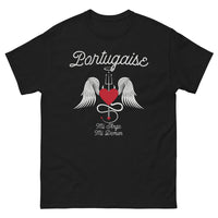 Thumbnail for T-shirt Portugal noir - Mi-Ange Mi-Démon espiègle