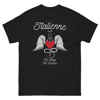 Thumbnail for T-shirt Italie noir - Mi-Ange Mi-Démon humoristique