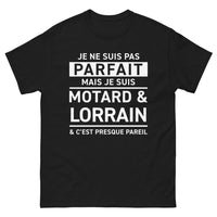 Thumbnail for T-shirt Lorraine noir - Je ne suis pas parfait mais je suis motard