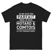 Thumbnail for T-shirt Comtois noir - Je ne suis pas parfait, motard
