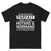 T-shirt Normand noir - Je ne suis pas parfait, motard