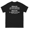 T-shirt Comtois noir - Règle du Franc-Comtois humoristique