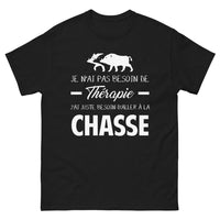 Thumbnail for T-shirt Chasse noir - Je n'ai pas besoin de thérapie