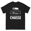 T-shirt Chasse noir - Je n'ai pas besoin de thérapie