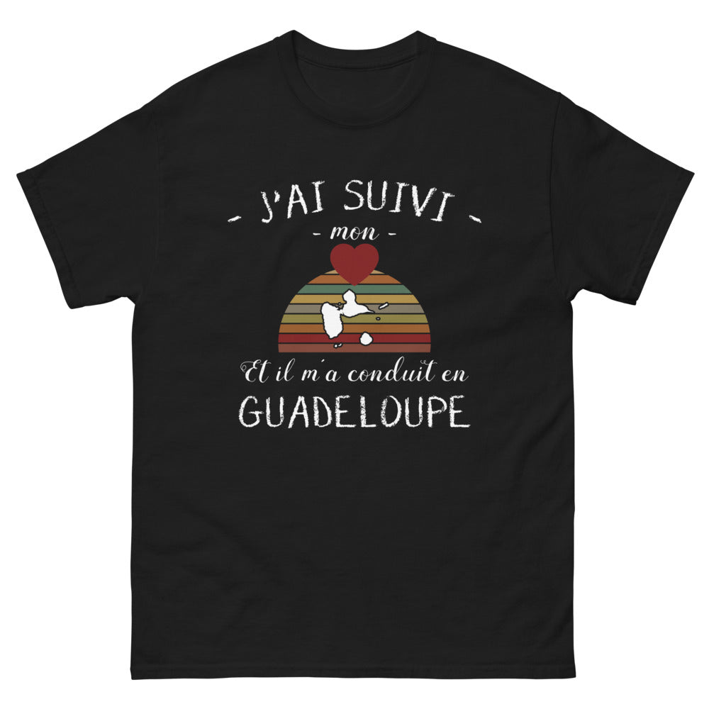 T-shirt Guadeloupe noir - J'ai suivi mon cœur