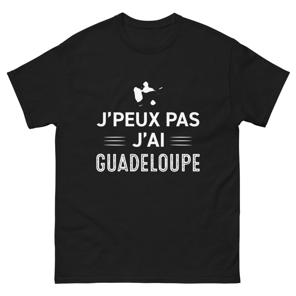 T-shirt Guadeloupe noir - Je peux pas, j'ai Guadeloupe