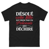 T-shirt Pologne noir - Désolé, cette fille est prise par un Polonais qui déchire