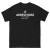 T-shirt Ardèche noir - Jamais en retard pour l'apéro