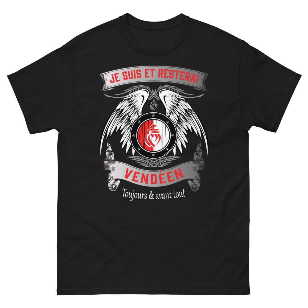 T-shirt Vendée noir - Je suis et resterai Vendéen toujours