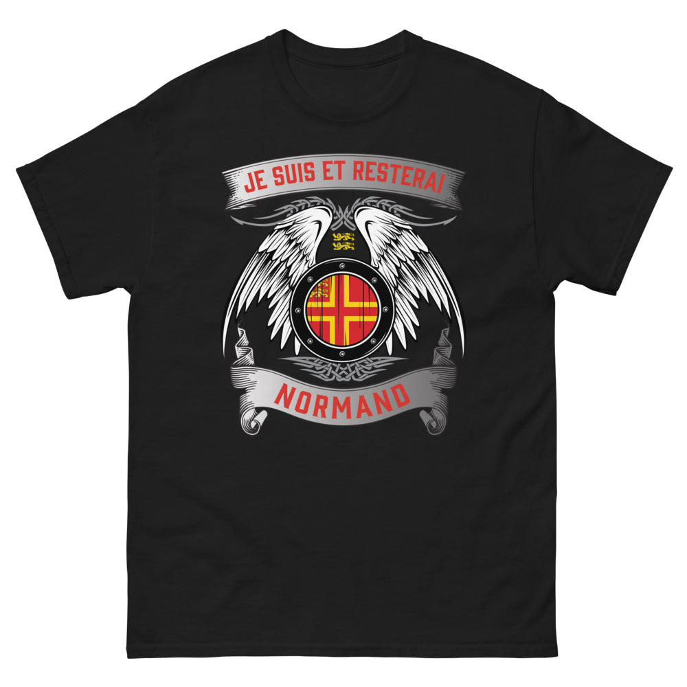 T-shirt Normandie noir - Je suis et resterai Normand