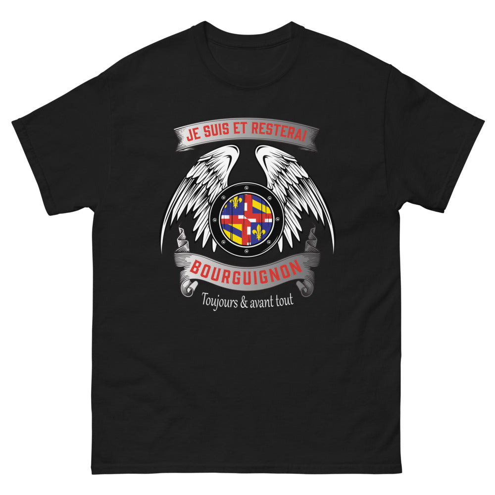 T-shirt Bourgogne noir - Je suis et resterai Bourguignon