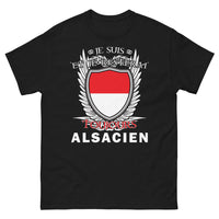 Thumbnail for T-shirt Alsace noir - Je suis et je resterai toujours Alsacien
