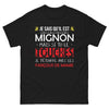 T-shirt Occitanie noir - Je sais qu'il est mignon, mais si tu le touches, je t'étouffe avec les farçous de mamie