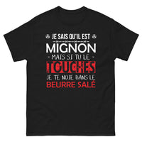 Thumbnail for T-shirt Bretagne noir - Je sais qu'il est mignon mais...