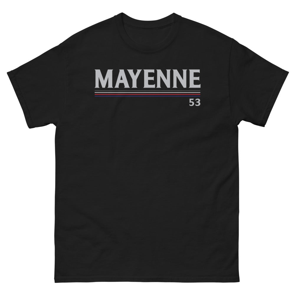 T-shirt Mayenne noir - hommage aux plaisirs simples