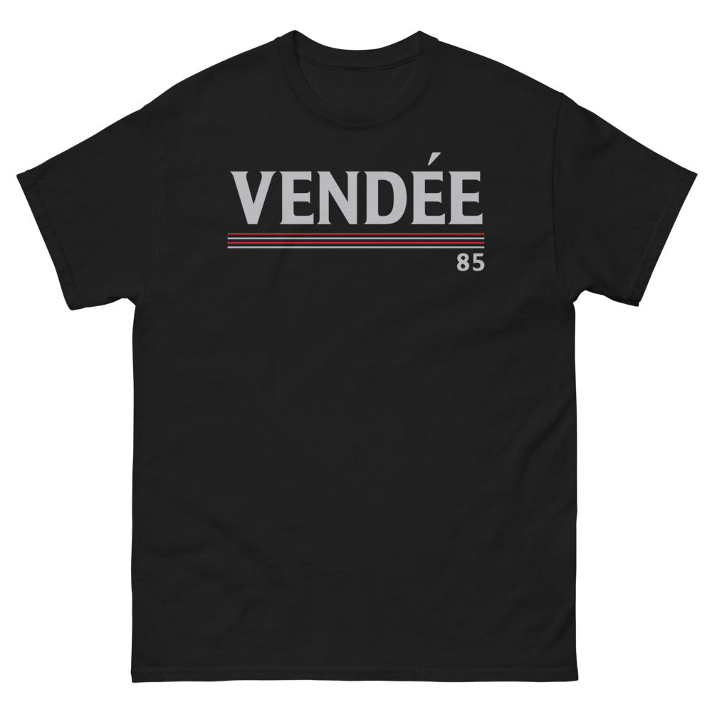 T-shirt Vendée noir - Fierté rétro sombre