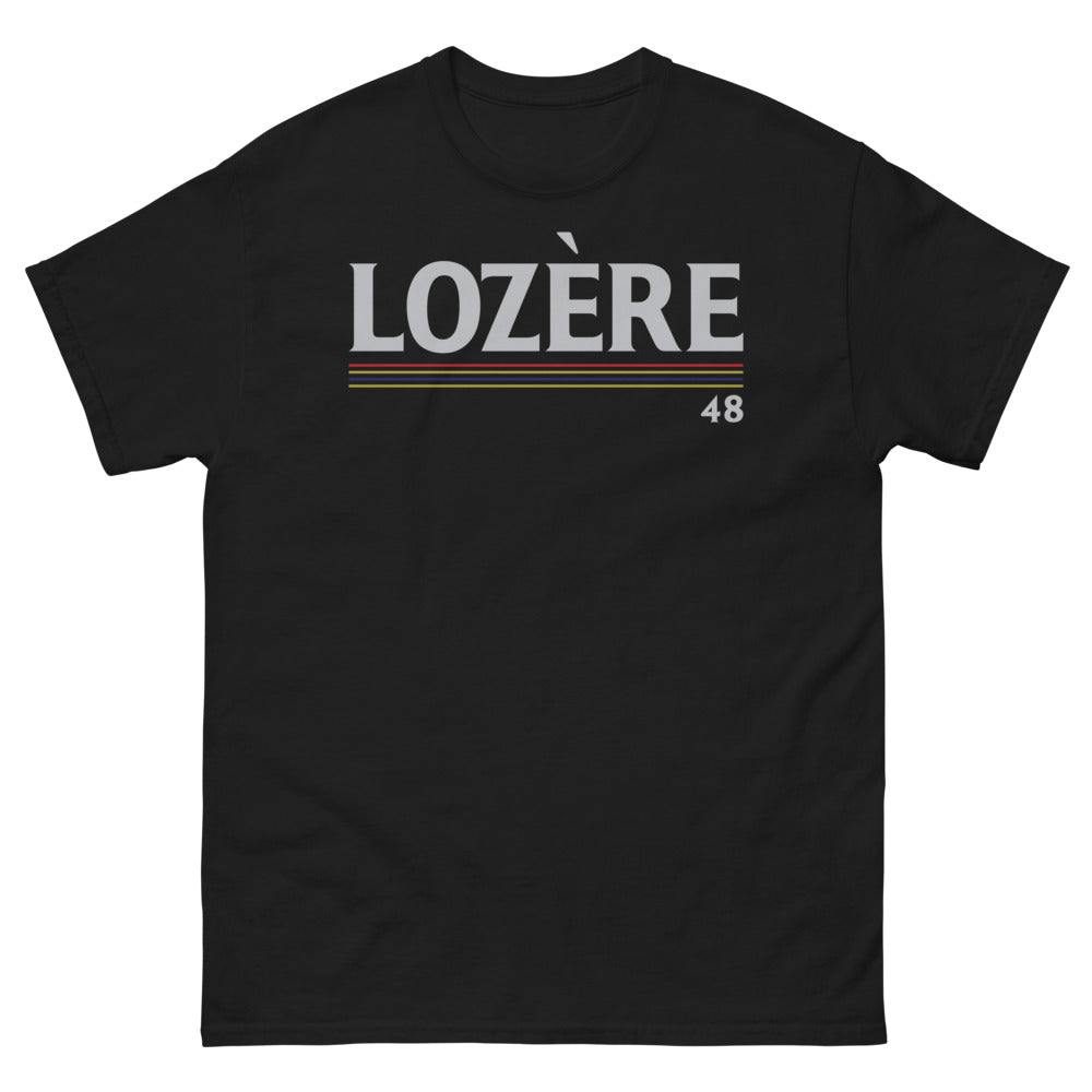 T-shirt Lozère noir - Fierté et Tradition intemporelle
