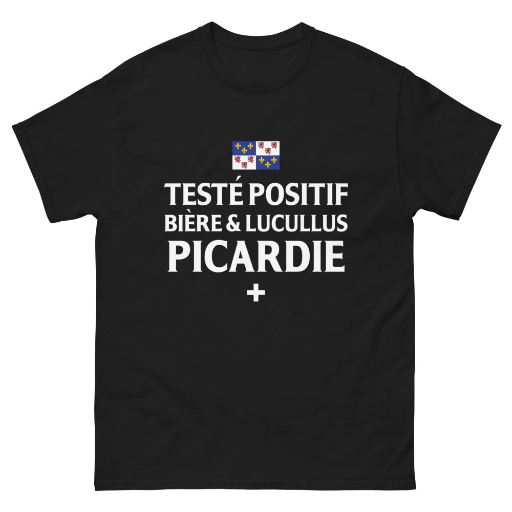 T-shirt Picardie noir - Testé positif à la bière