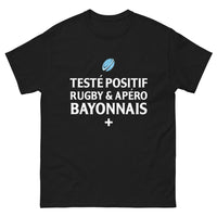 Thumbnail for T-shirt Bayonnais noir - Teste positif rugby et apéro
