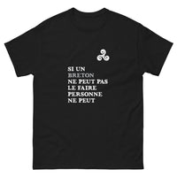 Thumbnail for T-shirt Bretagne noir - Si un Breton ne peut pas le faire