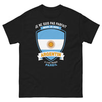 Thumbnail for T-shirt Argentine noir - Je ne suis pas parfait mais je suis Argentin