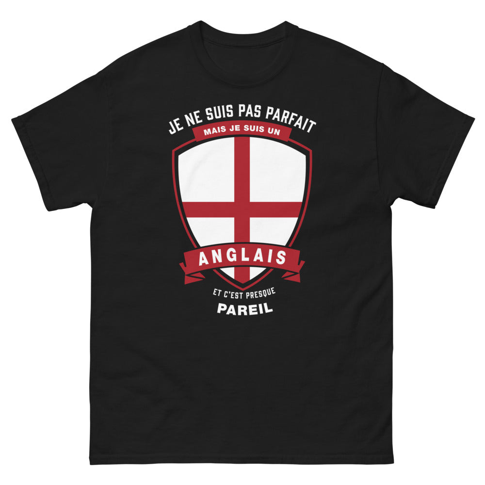 T-shirt Anglais noir - Je ne suis pas parfait mais anglais