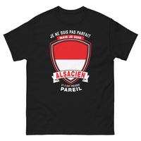 Thumbnail for T-shirt Alsace noir - Je ne suis pas parfait, mais je suis Alsacien
