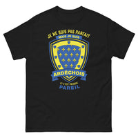 Thumbnail for T-shirt Ardèche noir - Je ne suis pas parfait mais je suis Ardéchois
