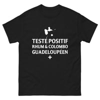 Thumbnail for T-shirt Guadeloupe noir - Je teste positif au Rhum Colombo