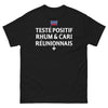 T-shirt Réunion noir - Testé positif au Rhum et Cari