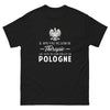 T-shirt Pologne noir - Pas besoin de thérapie, juste voyager