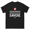 T-shirt Savoie noir - Je teste positif au reblochon et vin