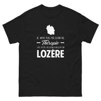 Thumbnail for T-shirt Lozère noir - Pas besoin de thérapie, juste du fun