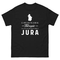 Thumbnail for T-shirt Jura noir - Pas besoin de thérapie, juste du Jura