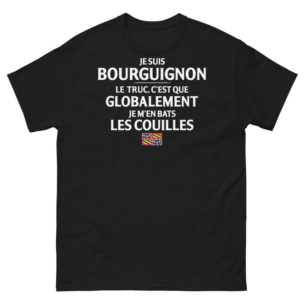 T-shirt Bourgogne noir - Je suis Bourguignon, pas de stress