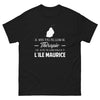 T-shirt île Maurice noir - Pas besoin de thérapie, juste de l'île Maurice
