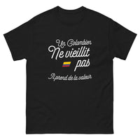 Thumbnail for T-shirt Colombien noir - Un Colombien prend de la valeur
