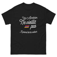 Thumbnail for T-shirt Arménien noir - Un Arménien ne vieillit pas