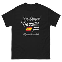 Thumbnail for T-shirt Espagne noir - Un Espagnol prend de la valeur