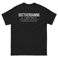Thumbnail for T-shirt Alsacien noir - Gottverdammi, une expression incompréhensible