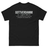 T-shirt Alsacien noir - Gottverdammi, une expression incompréhensible