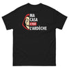 T-shirt Ardèche noir - Ma maison c'est l'Ardèche