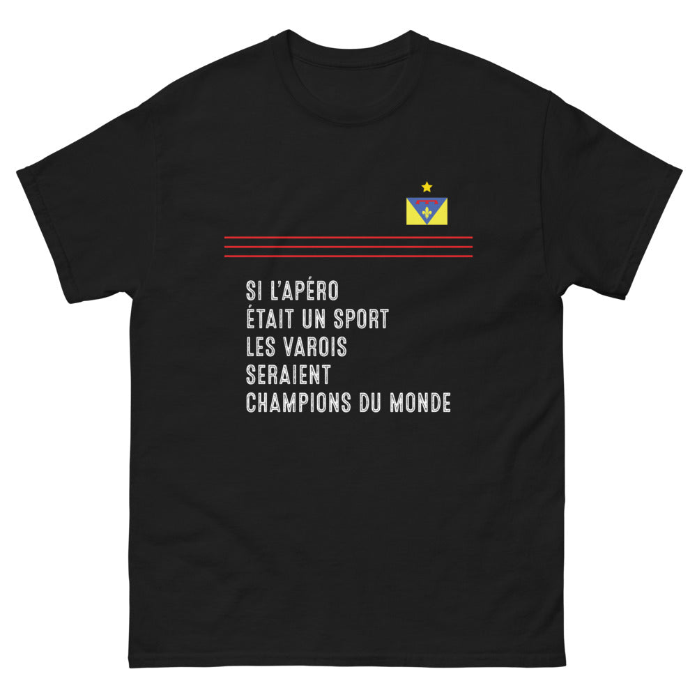 T-shirt Varois noir - Champions du monde de l'apéro