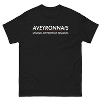 Thumbnail for T-shirt Aveyronnais noir - Un jour, toujours avec humour