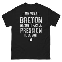 Thumbnail for T-shirt Bretagne noir - Un vrai Breton ne subit pas la pression
