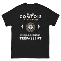Thumbnail for T-shirt Comtois noir - Je suis Comtois, là où je passe les bourguignons trépassent