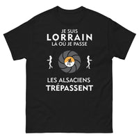 Thumbnail for T-shirt Lorraine noir - Là où je passe les Alsaciens trépassent
