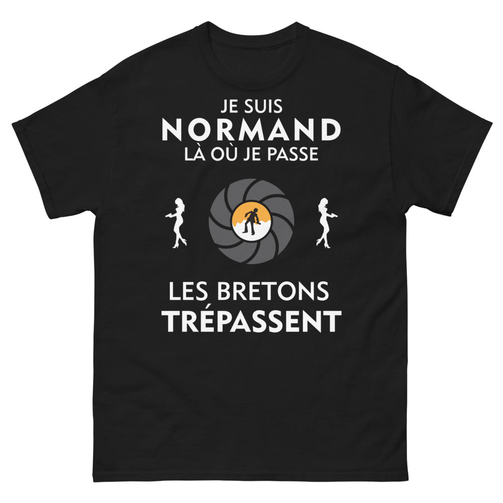 T-shirt Normand noir - Je suis Normand, les Bretons trépassent