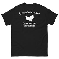 Thumbnail for T-shirt Normandie noir - La réalité est trop dure