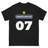 T-shirt Ardèche noir - charme rustique et élégance moderne
